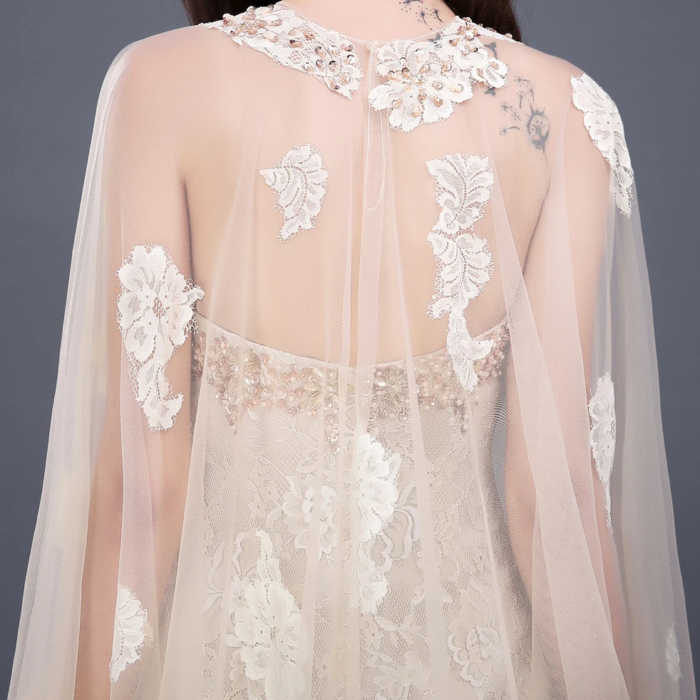 Гламурное кружевное платье русалки для выпускного вечера Vestidos аппликация вуали обшитое бисером вырез сердечком плащ реальное изображение вечерние платья Vogue
