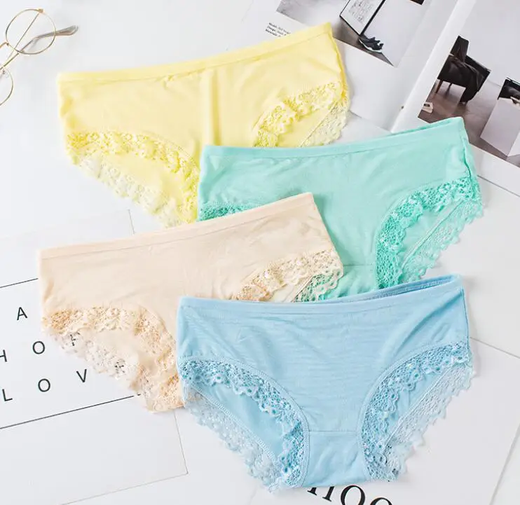 lace mixed Calcinha Infantil/Новинка; брюки для девочек-подростков; бесшовное нижнее белье для девочек; трусы для девочек, предотвращающие протекание; Размеры M, L, Xl; 3 размера - Цвет: lace mixed