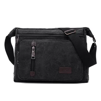 

Camping Hiking Men Messenger Bag Riding Zipper Closure Multi-pocket Single Shoulder Canvas Large Capacity Vintage Casual Outdoor