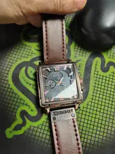 Reloj deportivo para hombre, cronógrafo de cuarzo, con Esfera Grande cuadrada de cuero, marca superior de lujo, a la moda, resistente al agua, nuevo, 2021