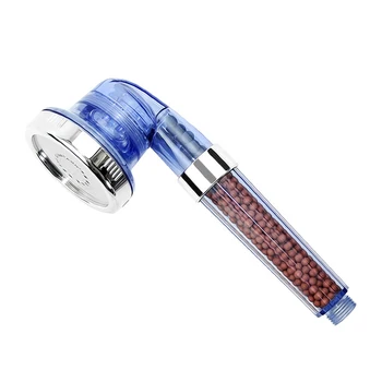 

Transparent Plumbing Ionic Shower Heads 3Function High Pressure 40% Water Saving
