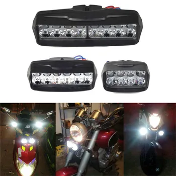 

5700-7000K Bright Color Rectangle Motorcycle Led Fog Light 12/18/24W Motorcycle Scooter Headlight Lighting Moto Part Accessories