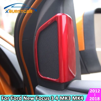

Xburstcar For Ford New Focus 3 4 MK3 MK4 2012 - 2018 2pcs/set ABS A Pillar Audio speaker trim tweeter decoration stickers Parts
