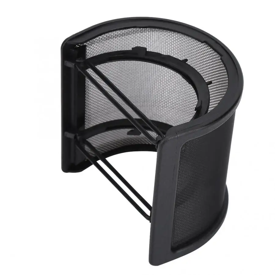 Небольшой многослойный u-образный Микрофон Студийный защитный микрофон маска для защиты от лобового стекла антимикрофонный металлический гибкий фильтр