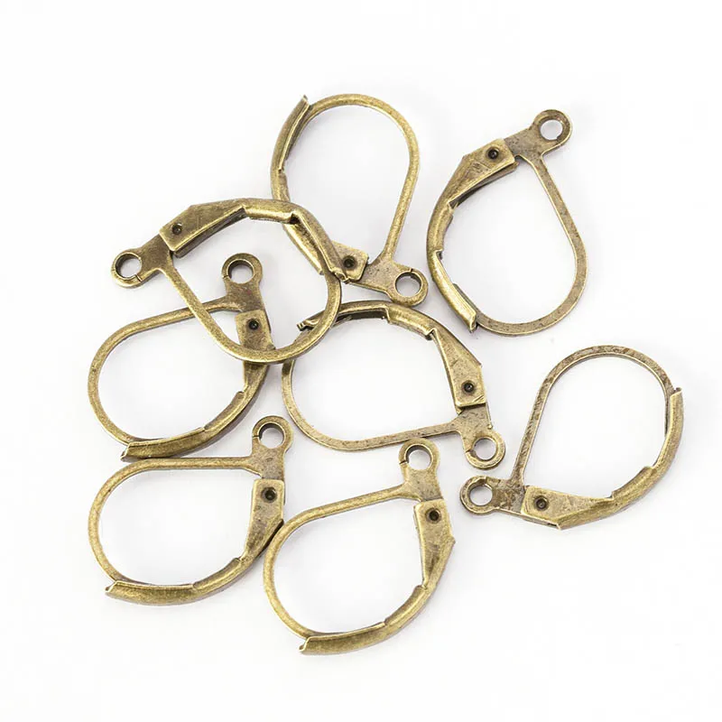 Imitation Or)50 Pièces Crochets 'oreille Ronds En Laiton Crochets De