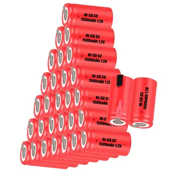 

30 pcs SC 1500mah 1.2v battery NICD rechargeable batteries for makita bosch B&D Hitachi metabo dewalt for electric screwdriver