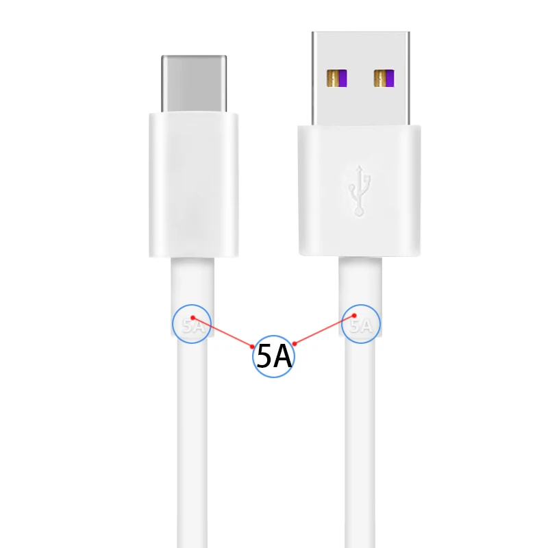 Huawei USB 5A type C кабель P30 P20 Pro lite Mate20 10 Pro P10 Plus lite USB 3,1 type-C Супер зарядный кабель