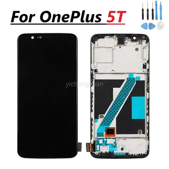 

With Shadow Original For Oneplus 5T A5010 LCD Display Touch Screen Digitizer Assembly A5010 Screen Frame with Free Shipping