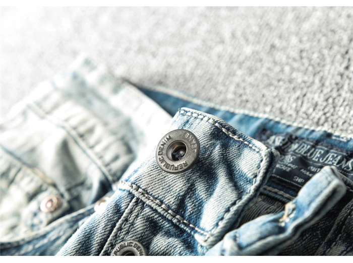 Autumn Winter New Men's Thick Skinny Jeans High Quality Fashion Cotton Retro Light Color Denim Pants Male Brand Trousers