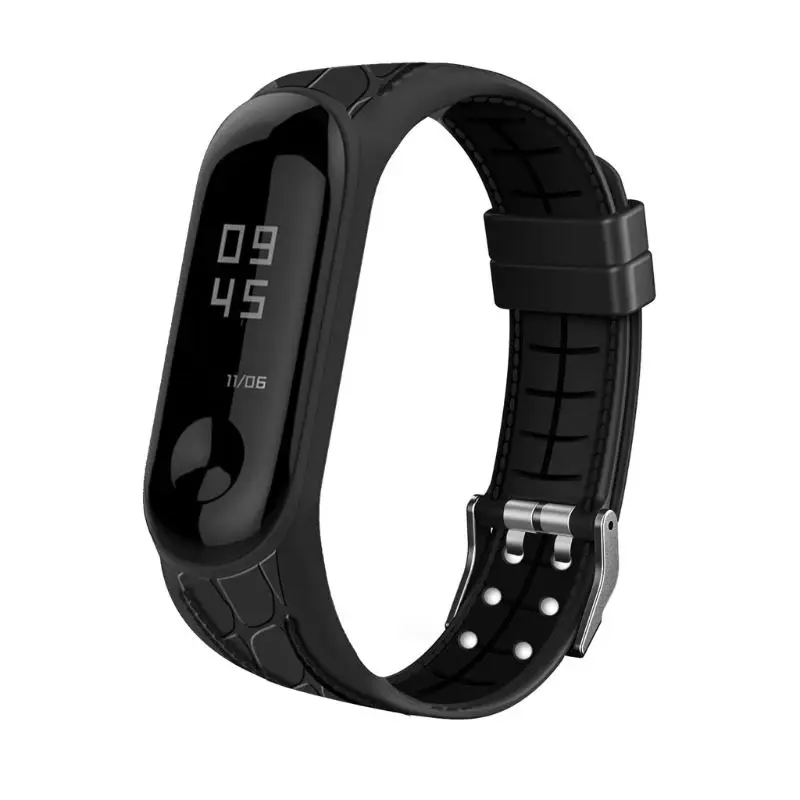 78-Black Для mi Band 3 4 ремешок спортивный Honeycom бамбуковые силиконовые часы наручные браслет mi Band 3 ремешок аксессуары браслет Смарт - Цвет: 78-Black