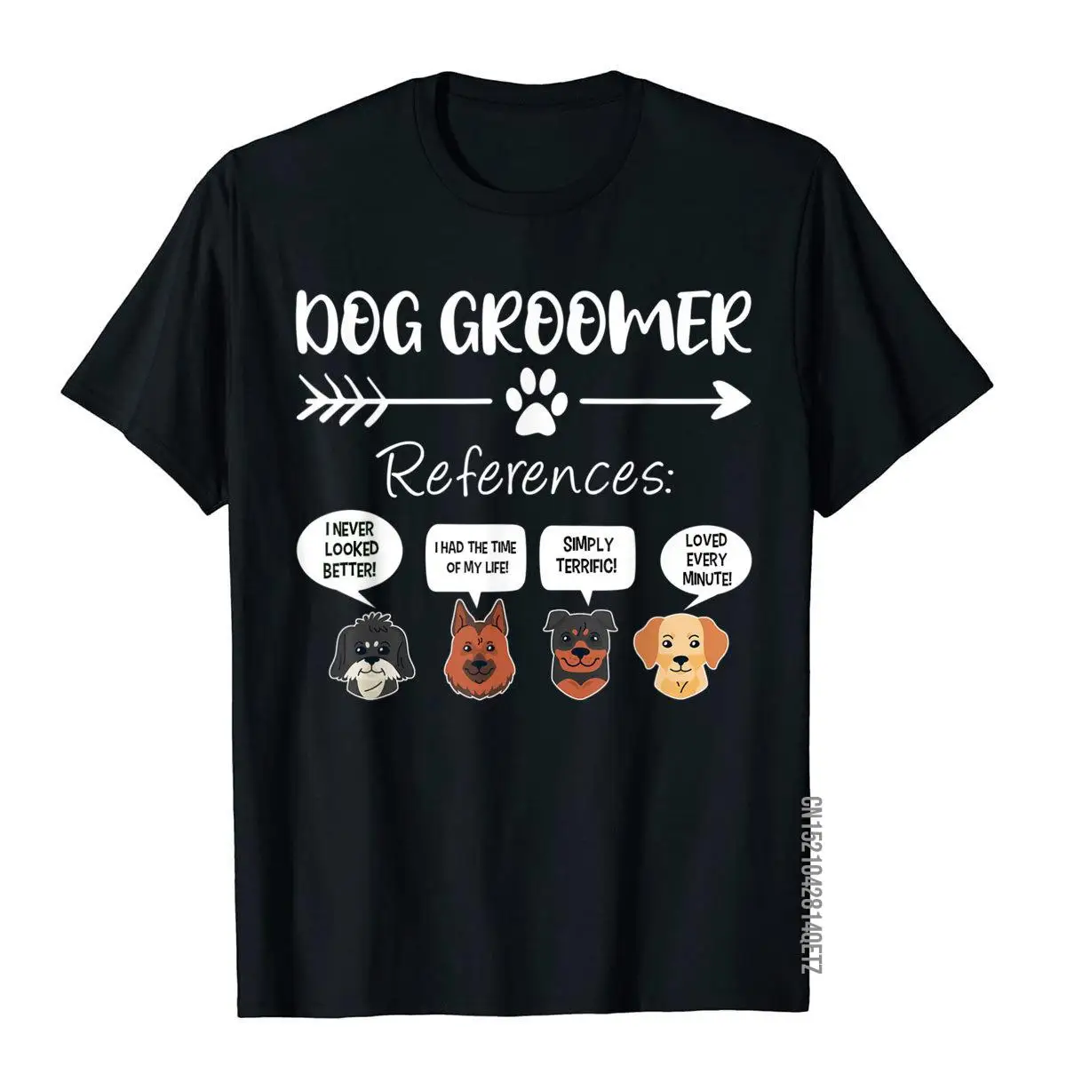 

Игрушка для собак, подарок, забавная рубашка для груминга собак, спа-футболка для салона, Классическая хлопковая семейная Мужская футболка с принтом