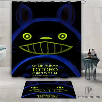 

Custom totoro (1) Waterproof Shower Curtain Doormat Home Bath Bathroom Polyester Fabric Multi Sizes#2019-01-12-214