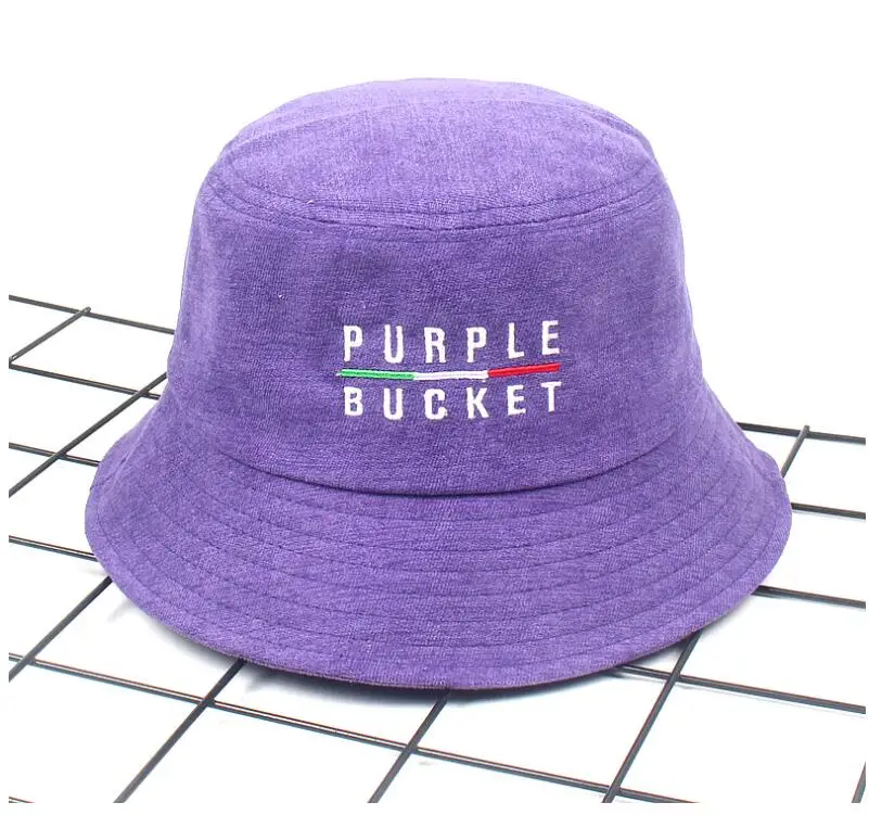 Фиолетовый Осенне-зимняя Панама Вельветовая унисекс Bob Caps Хип-хоп Gorros Мужская и женская панама теплая ветрозащитная Рыбацкая шапка - Цвет: Фиолетовый