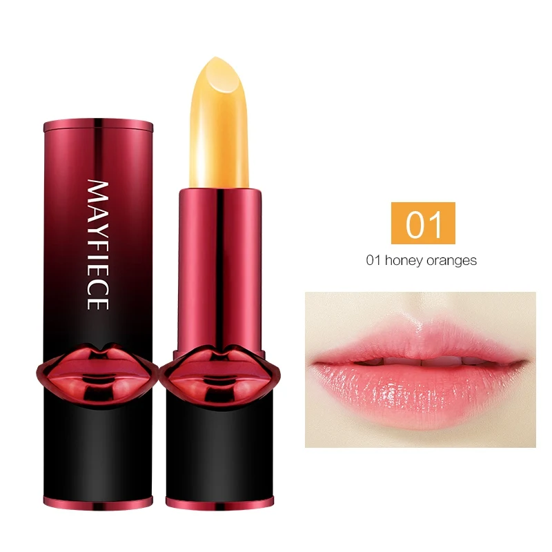 Temperature Change Color Moisturizing Lipstick Fine Lines Anti-drying Lip Balm Winter Daily Lip Care - Цвет: 01