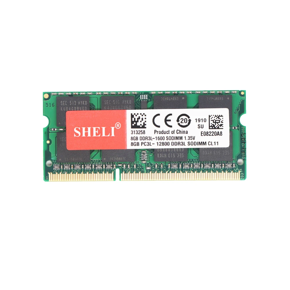 SHELI 8GB 16GB PC3L-12800S/1600 Mhz DDR3L CL11 204-PIN 1,35 V ram SODIMM память для ноутбука