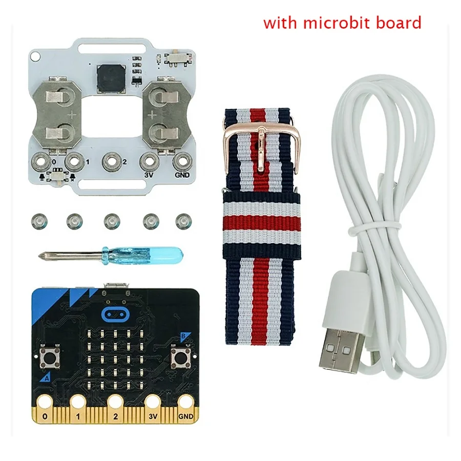 Kit with board Микро: бит смарт-кодирования комплект DIY часы носимые устройства на основе кнопки расширение ячеек Baord Pro подходит для царапин 3,0 - Комплект: Kit with board