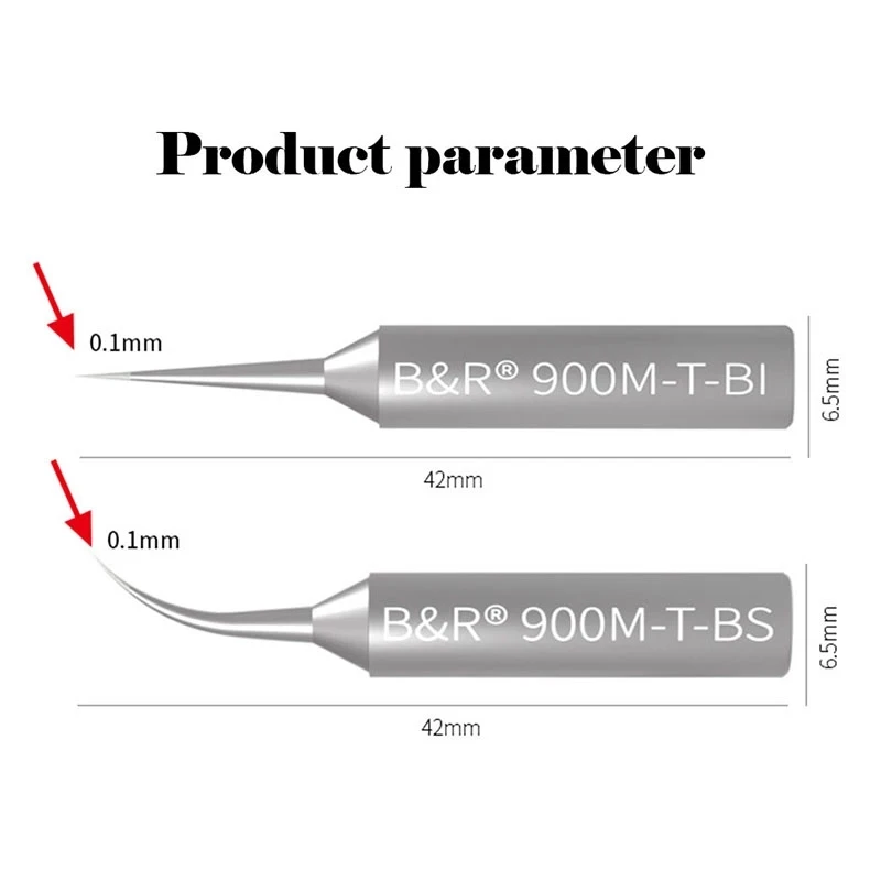 Soldering Iron Soldering Iron Tips Solder Iron Kit Precision Soldering Iron Tips 0.1mm Ultra Thin 900M-T-BI/BS Fly Line Welding Tip Solder Iron Sting High-speed Heat Transfer