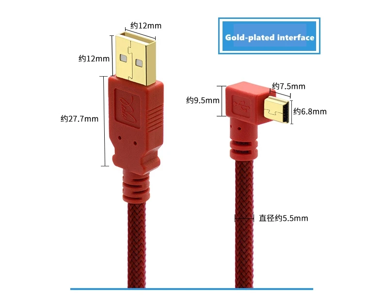 Usb mini cabo linha de tiro em