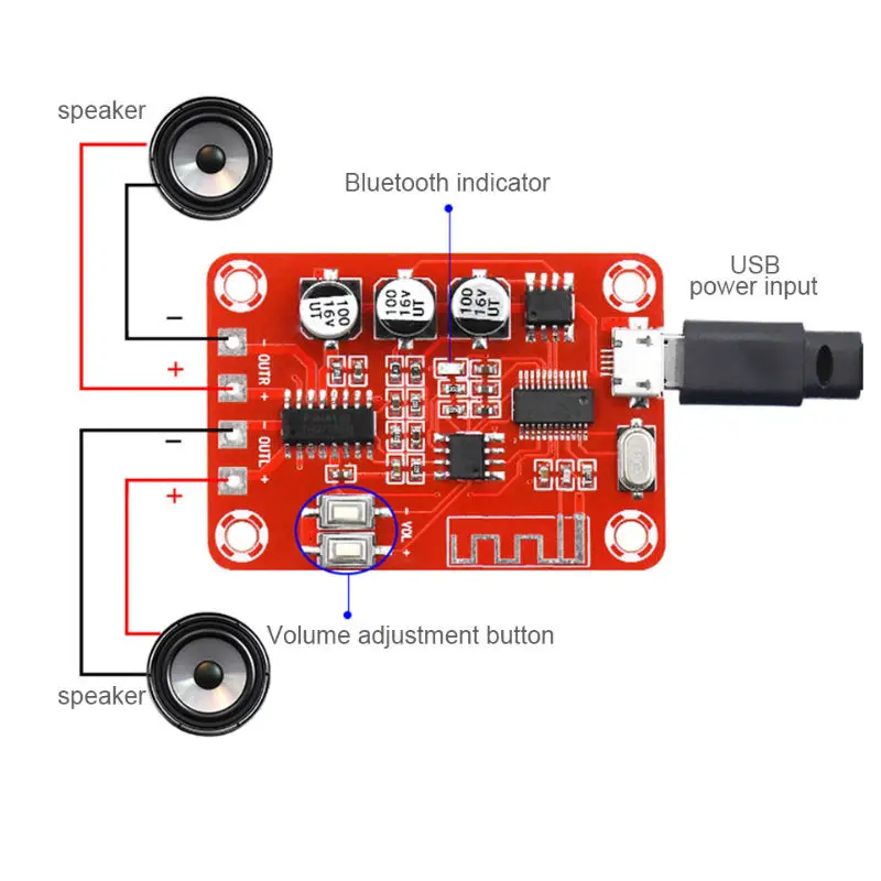 5W*2 PAM8403 Bluetooth Lossless Decoder 