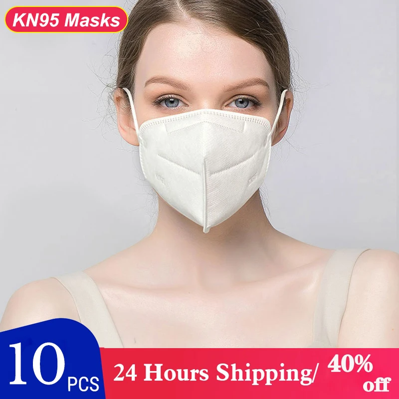 

KN95 dust mask 10 pcs air filter wholesale anti odor smog custom cotton pollen dust mouth face mask Safety Protective Mask pm2.5