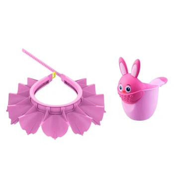 

Newborn Child Shower Shampoo Cup Shampoo Cap Baby Cartoon Shower Cup Baby Shower Water Spoon Bath Cup Watering Cup