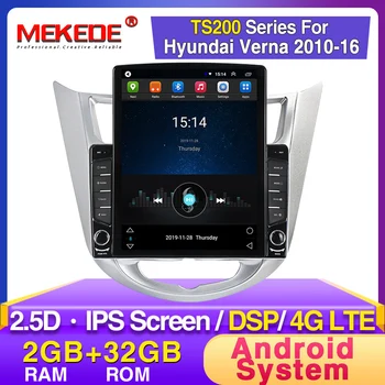 

MEKEDE 9.7" Tesla screen Android CAR DVD player for Hyundai Solaris accent Verna car gps navigation DSP radio tape recorder BT