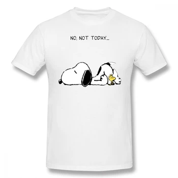 

Peanuts T Shirt No Not Today T-Shirt Male Big Tee Shirt Short Sleeve Casual Fun 100% Cotton Graphic Tshirt