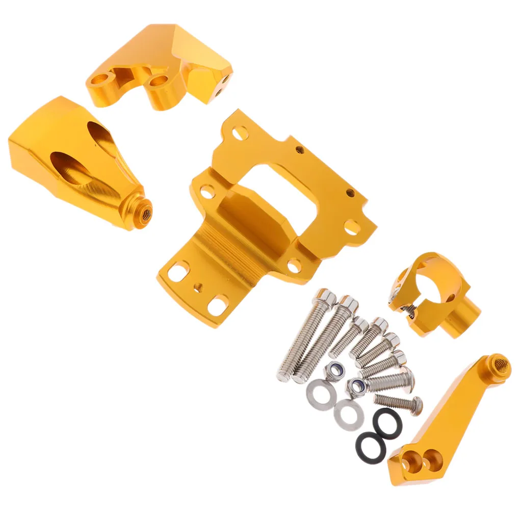 Gold Motorcycle Steering Stabilizer Damper Mounting Kit for Kawasaki Z650 - Цвет: Gold
