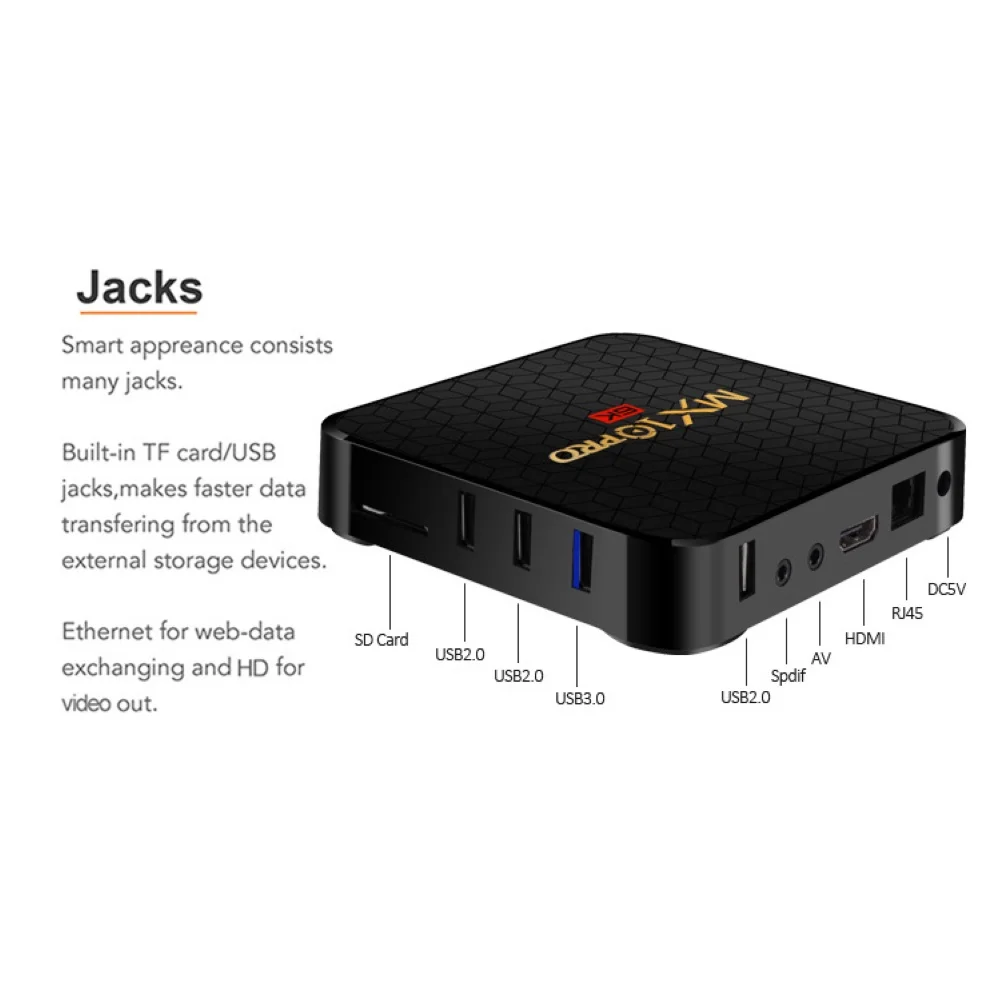 MX10 Pro H6 32/64GB 4 ядра 6K HD WiFi HDMI Декодер каналов кабельного телевидения-топ ТВ коробка для Android 9,0