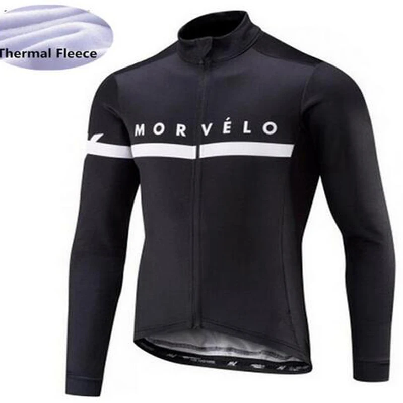 Morvelo Зимняя Теплая Флисовая велосипедная футболка Ropa Ciclismo Mtb с длинным рукавом велосипедная одежда для мужчин - Цвет: 16