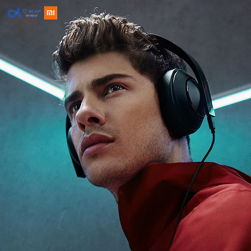 Оригинальная игровая гарнитура Xiaomi 7,1 Virtual Surround стерео с подсветкой, анти-шум, стерео гарнитура, тяжелый бас для ПК, ноутбука, телефона