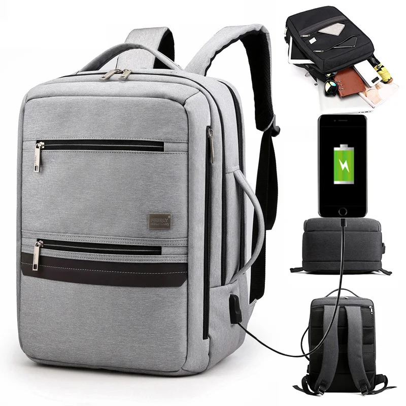 

Men's Laptop Backpack Bag Usb Charging Port Smart Large Capacity Computer School Bag Nylon College Wind Business Travel Backpack