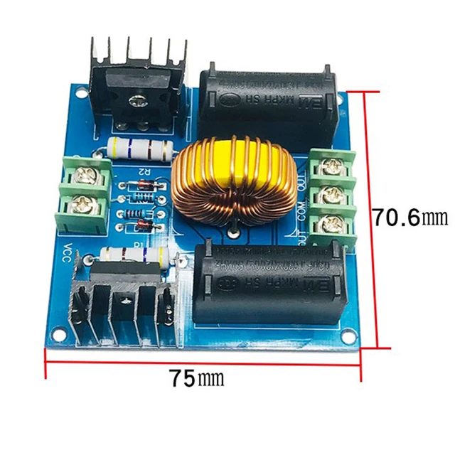 Módulo ZVS De Alta Potencia Para Bobinas Tesla Y Experimentos - 12-30V DC Con Caja