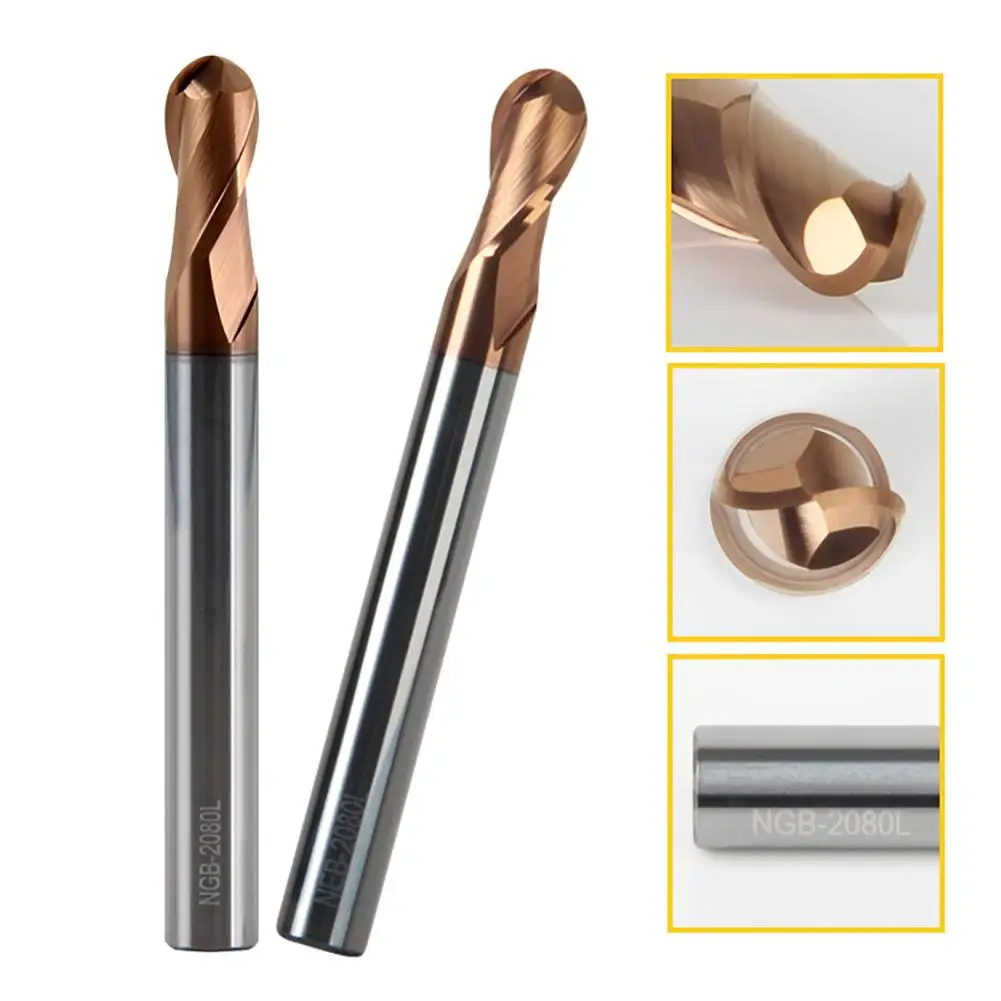 2 флейты токарный станок с ЧПУ Вольфрамовая сталь сферическая фреза Концевая