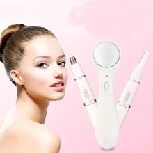 3 в 1 многофункциональный уход за кожей ультразвуковая ионная Интродукция аппарат триммер для волос в носу триммер для бровей