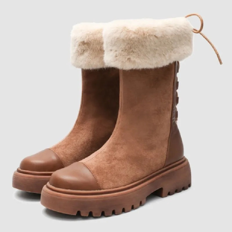 

Winter Shoes Women's Warm Snow Boots Fur Fashion 2021 New Women's Shoes Black Women's Plush Botas Mujer Invirno