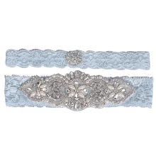 2 шт./компл. на каждый день Цветочные Вечерние замысловатые Бисер бедра подарок на свадьбу, на выпускной, нога свадебные кружевные подвязки Стразы эластичный Портативный