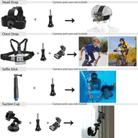 Accessories Kit for Gopro Hero 12 11 10 9 Black Carrying Bag Waterproof Housing Case Tripod Set for Go Pro Hero12 Hero11 10 9 4