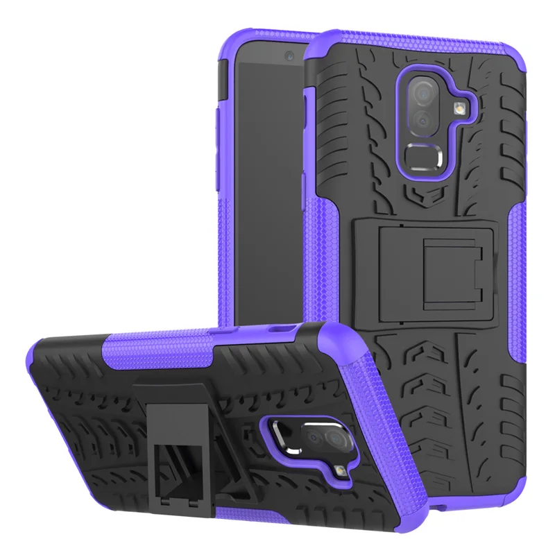 Shock Proof Armor Case Cover Phone Protection For Samsung J7 J5 J3 J2 Pro J4 J6 J8 J7 Duo J2 Prime Plus Core - Цвет: Фиолетовый