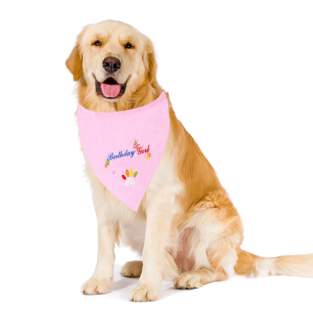 Новые Вечерние бандана для животных шарф хлопок собака День рождения треугольный шарф собака ожерелье-воротник животное подарок на день рождения маленький щенок