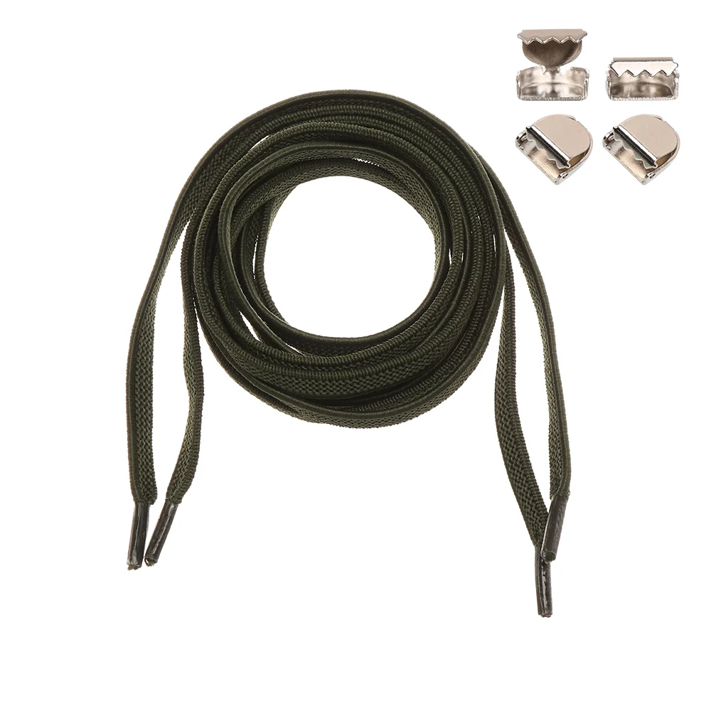 army green 1 пара эластичных шнурков без завязок шнурки для обуви для детей и взрослых кроссовки с шнурками для быстрой ленивой обуви шнурки 21 цвет - Цвет: army green