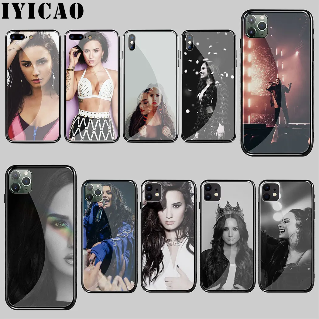 emi lovato Customer High Quality Tempered Glass Case for iphone 5 5S SE 6 6S 7 8 Plus 11 Pro X XR XS Max Cover |