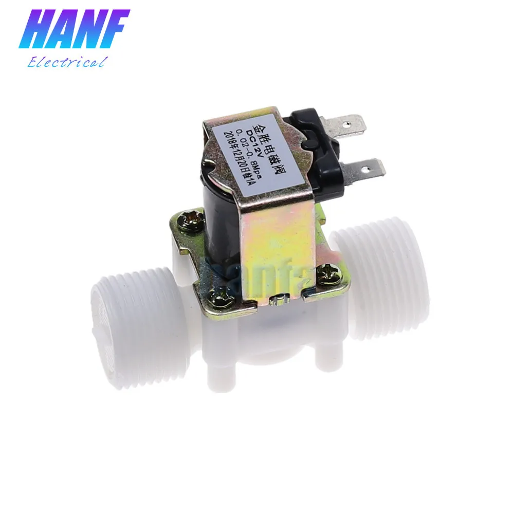 3/4 &quotпластиковый Соленоидный клапан 12V DC N/C Электрический соленоидный водяной