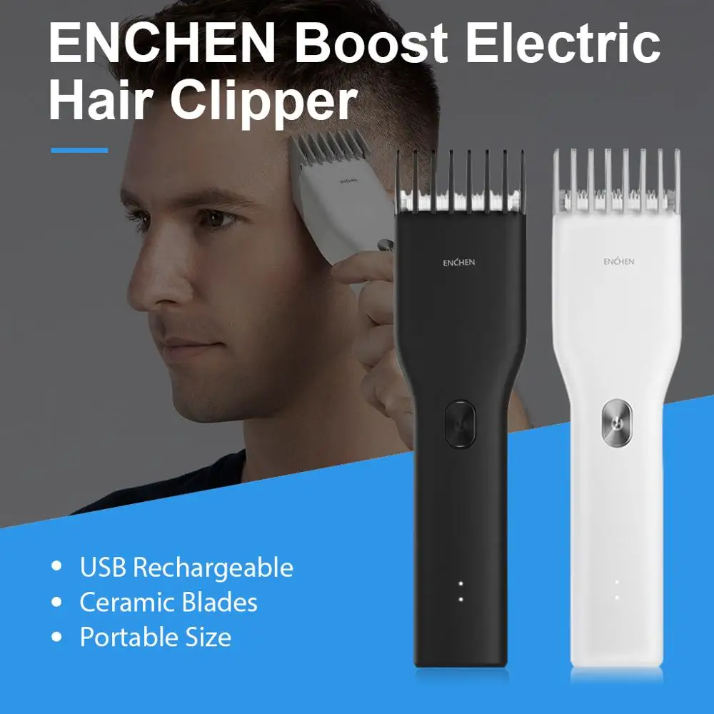 ENCHEN Male Electric Hair Clipper Trimmer Razor USB Ceramic Hair Cutting Cutter Fast Charging Hair Adult Baby Clippers For Men