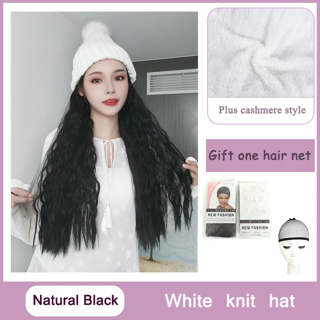 ball cap with hair attached