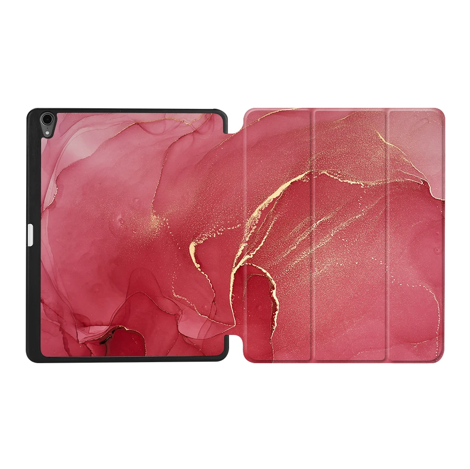 Чехол для планшета Sanmubaba для iPad Pro 12,9 дюйма, чехол-книжка с мраморной текстурой из искусственной кожи с держателем для карандашей - Цвет: IPADBC09