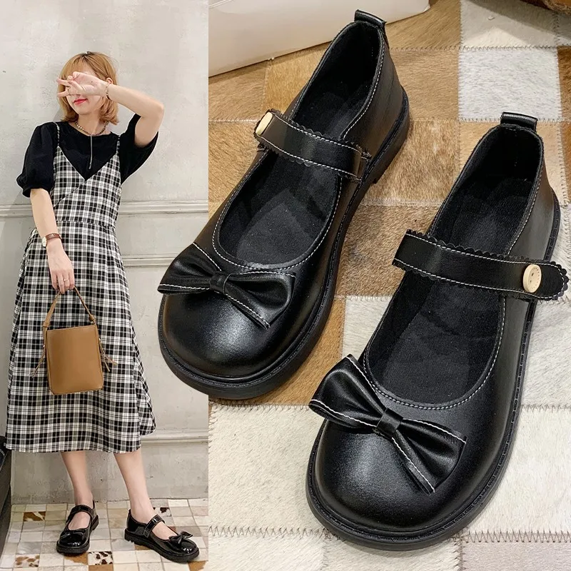 Womens New Patent Leather Mary Janes Low Ballet Flat Loafers Lolita Shoes Black