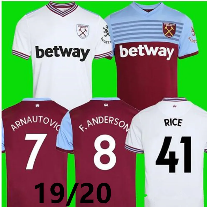 19/20 West ham Футбольная Футболка благородный Кэрролл Антону вилшере ланзини Ярмоленко DIOP RICE CHICHARITO 3RDfootball