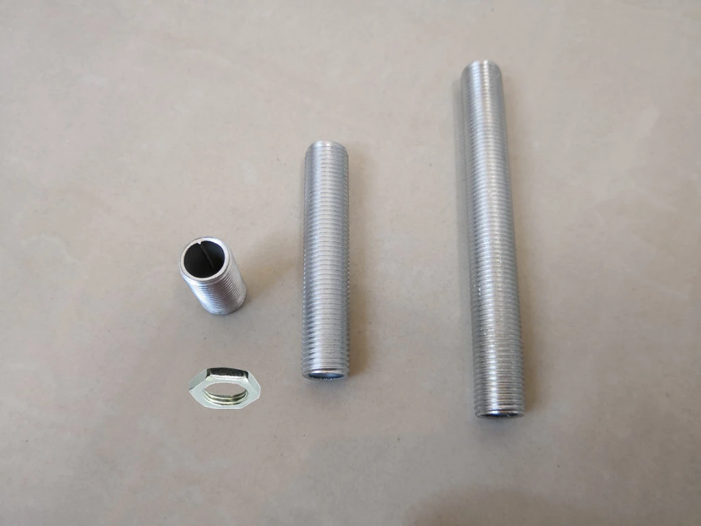 Tubo roscado hueco M10, lámpara de tornillo hueco, tornillo de fijación M10, tornillo hueco, diámetro exterior: 10mm, distancia de rosca: 1mm| Lámpara de tubo de dientes| -