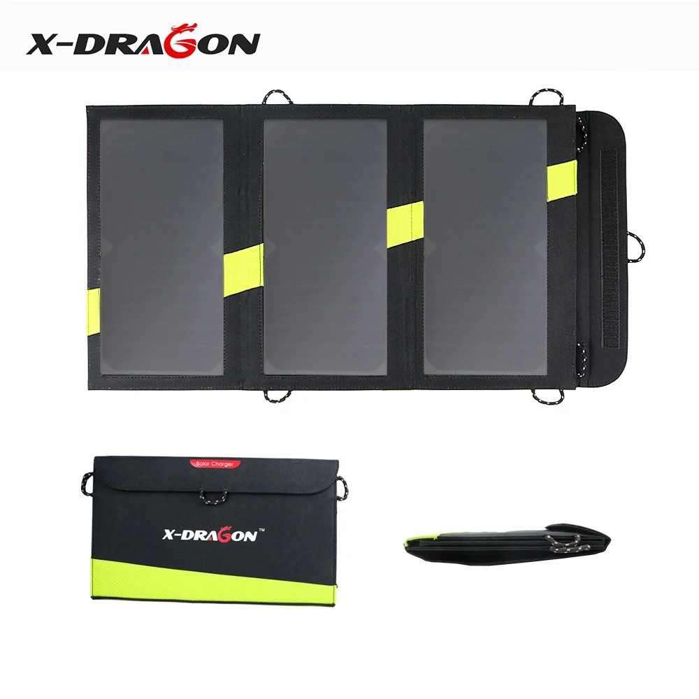  X-DRAGON 40W Foldable Portable Solar Charger for iPhone iPad Macbook Samsung HP Dell other Phone Ta